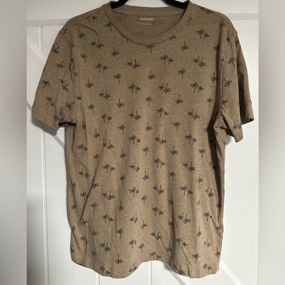 Old Navy Tan Palm Tree Men's Tee